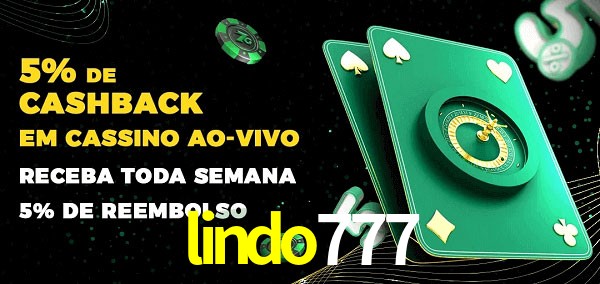 Promoções do cassino ao Vivo lindo777